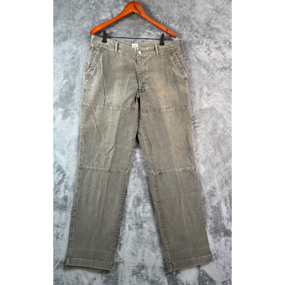 CP Company Double Knee Corduroy Chino Pants Mens 52 36x35 Gray Vintage